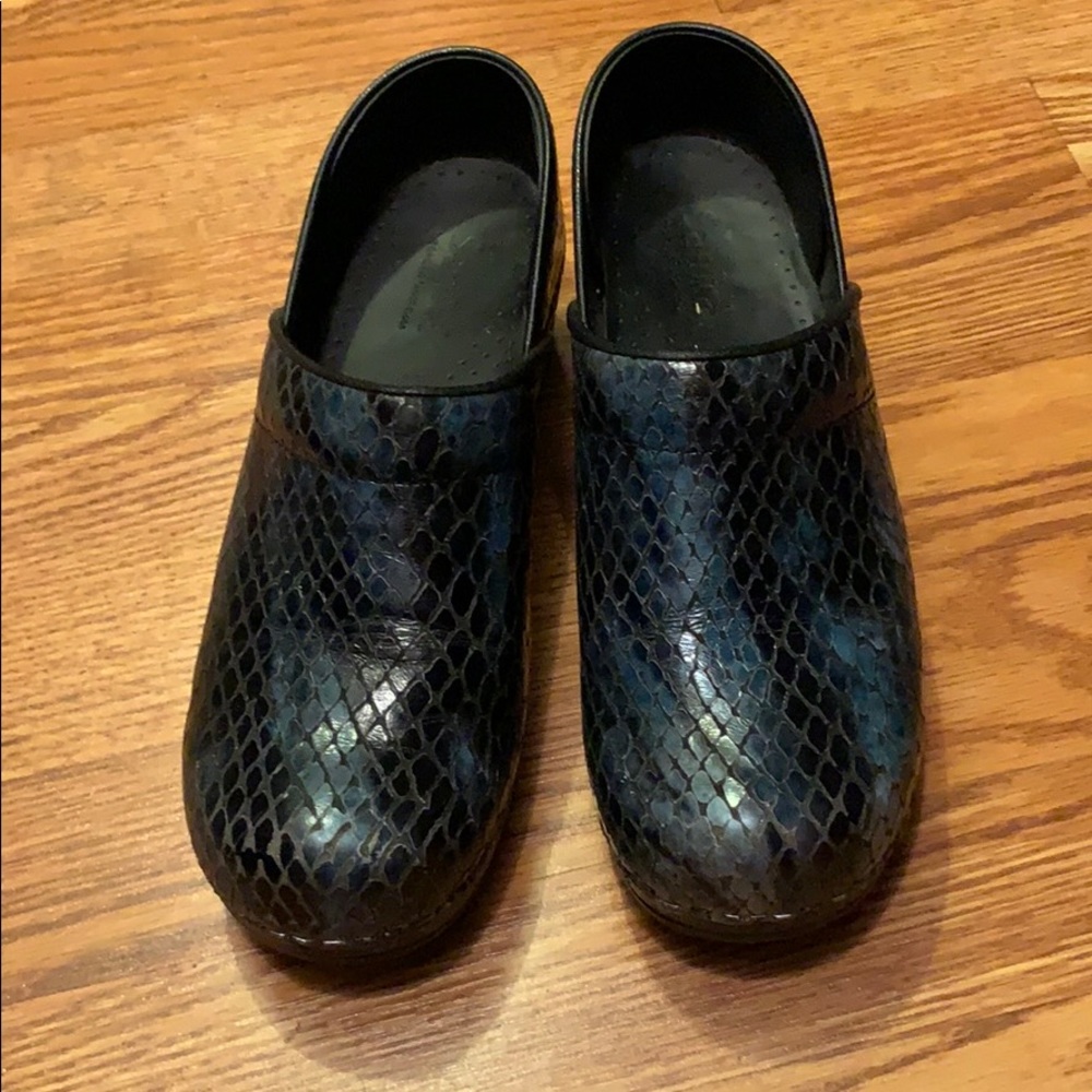 Blue Sanita clogs